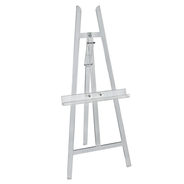 Clear Acrylic Adjustable Easel Stand for Floor with Folding Design